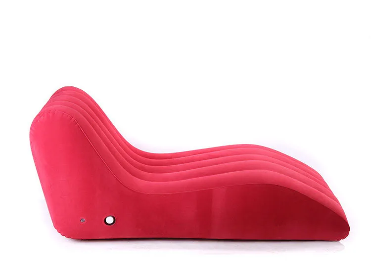 155cm*89cm*65cm Multipurpose Inflatable Sofa Bed Flocked S-shaped inflatable lounge chair Inflatable mattress