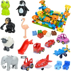 All Kind Large Size Building Block Animal Cartoon Car Airplane Vehicle Model Compatible Big Size Baseplate Brick Duploes Kid Toy