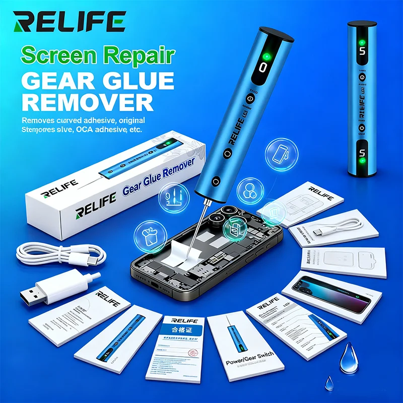 

RELIFE LG2 Средство для удаления клея с шестерни для ремонта экрана Эффективное удаление клея с пятискоростной регулировкой