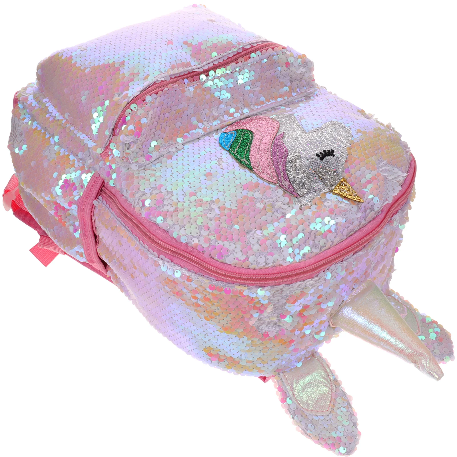 Shiny Girls Backpack Sequin Unicorn Design Satchel Adorable Bookbag Fashion Travel School Bag for Student Girls