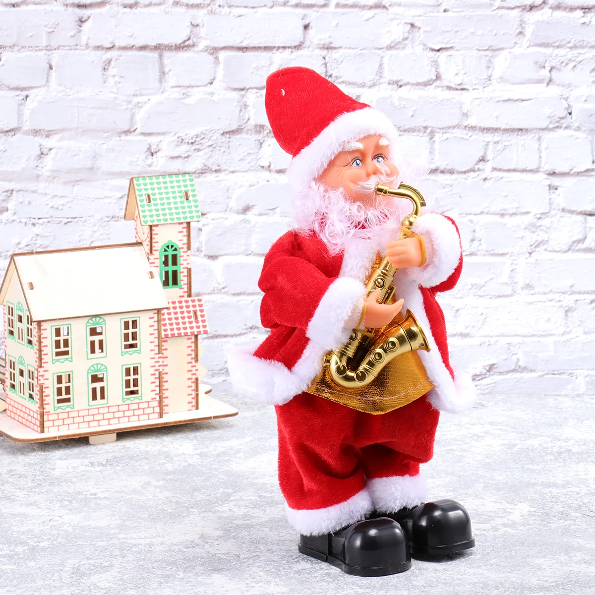 

Dancing Singing Santa Claus Christmas Toy Operated Musical Moving Figure Holiday Decoration (Saxophone)