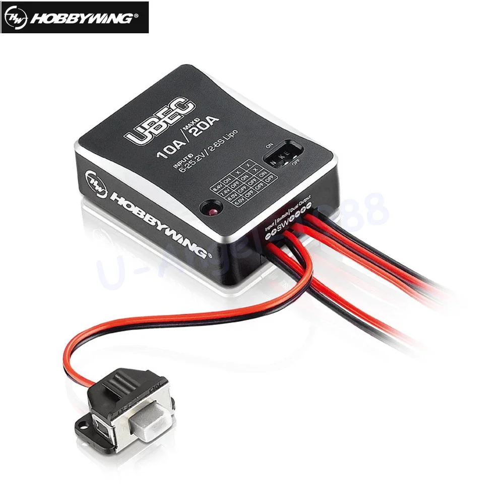 VivaHobbywing 10A 2-6S UBEC Module UBEC-10A External Switching Moduel DC-DC Regulator