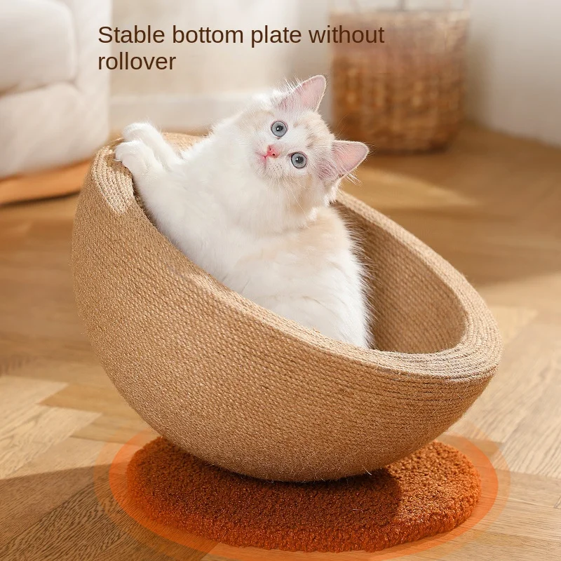 Four Seasons Universal Sisal Cat Scratch Board Nest Integrated Round Cat\'s Paw Pot Cat Toy Anti-Scratch Sofa Climbing Frame