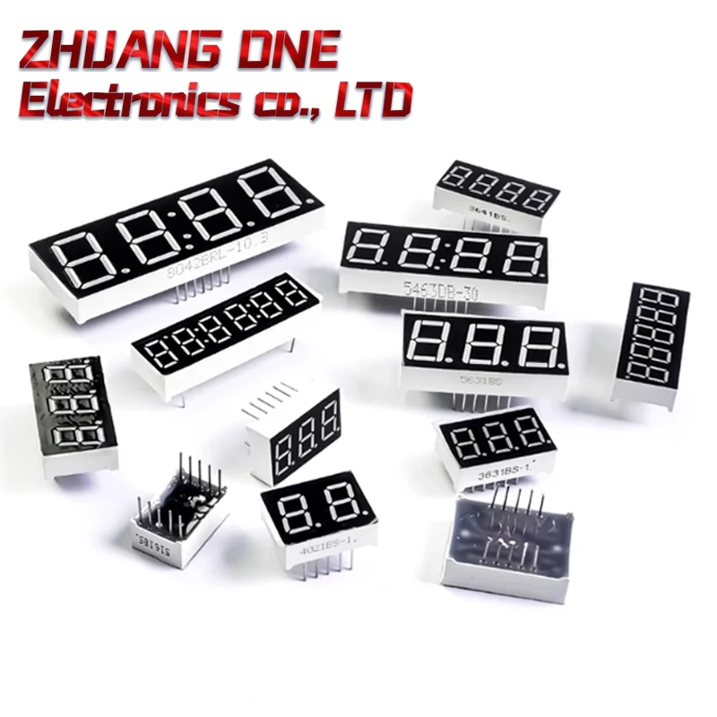 5 قطعة 0.28 0.36 0.4 0.56 بوصة أنبوب رقمي LED عرض 1Bit 2Bit 3Bit 4Bit عرض الأنود المشترك/الكاثود 7 قطعة Led العرض