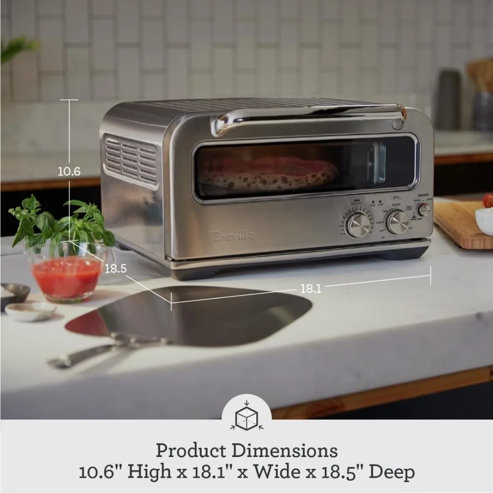 the Smart Oven Pizza Oven, Brushed Stainless Steel