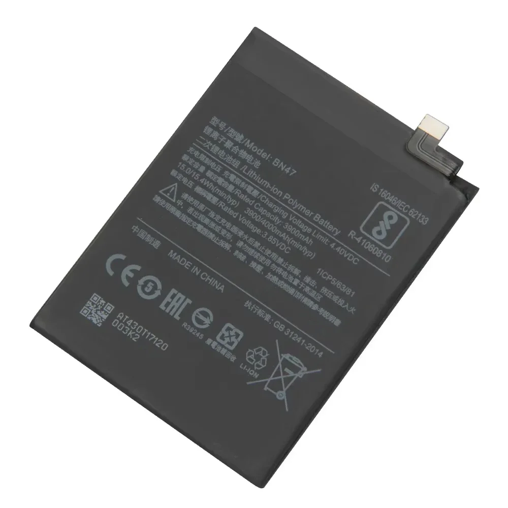 Replacement Battery BN47 For Xiaomi RedMi6 Pro Redmi 6 pro Mi A2 lite Phone Batteries 3900mAh