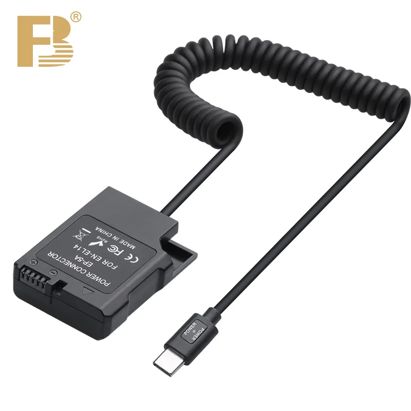 FB EN-EL14 Dummy Battery USB Type-C Power Adapter Kit for Nikon D3100 D3300 D3500 D5100 D5500 D5600 D7100 D7700 P7700 P7800