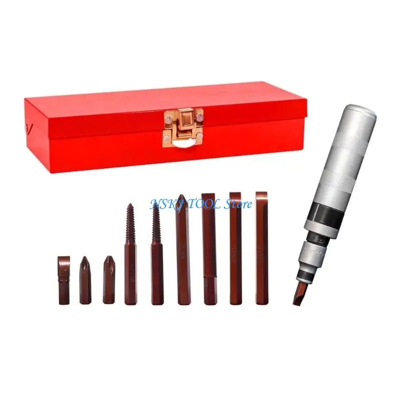 

L8RC Professional Screw Extractors for Stubborn Screws and Bolts, Industrial Impacts Driver with Spring Mechanism