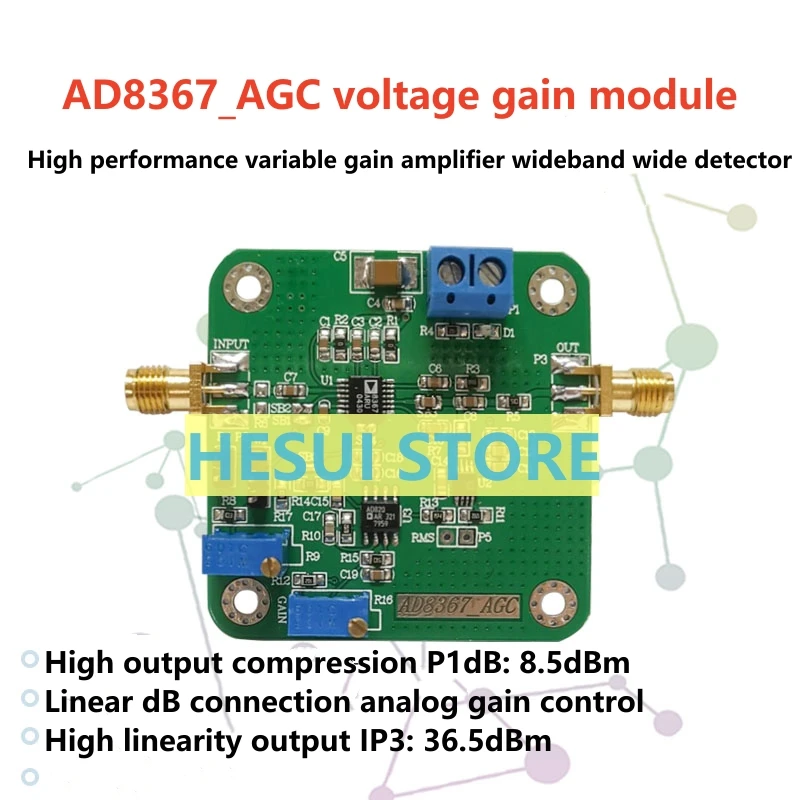 AD8367_AGC Voltage gain module High performance variable gain amplifier wide band detector