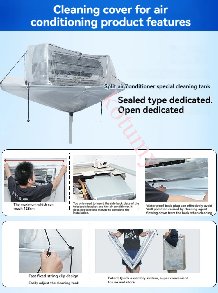 WAP01 Split Type Air Conditioner Cleaning Tool Wall Mounted Air Conditioning Cleaner Ceiling Washing Tool view 6