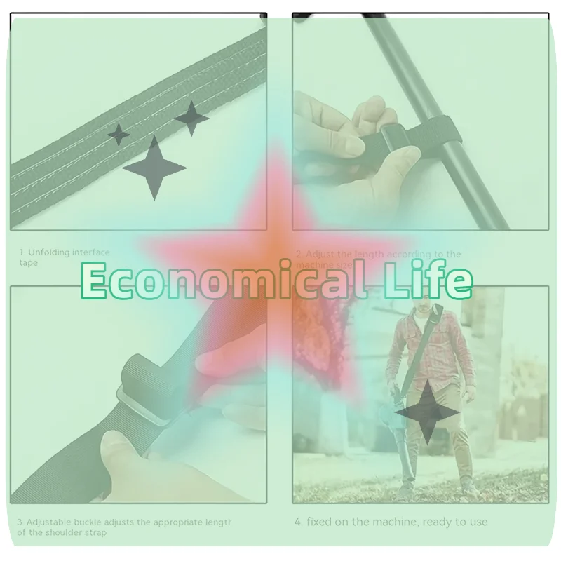 [MOA]Black Adjustable Durable Lawn Mower And Pruner Straps - Comfortable Fit No Power Required Ideal For Efficient Gardening