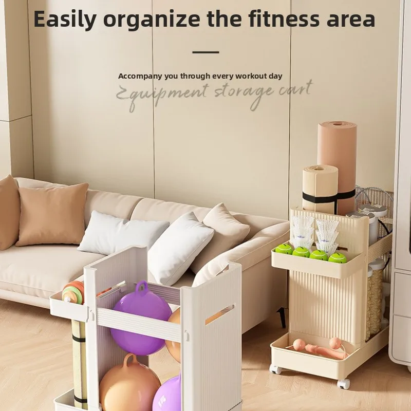 Yoga Body Building Racks Mat Storage Basket for Home Living Room Bedroom Gym Equipment Rack Multi-Functional Space-Saving Shelf