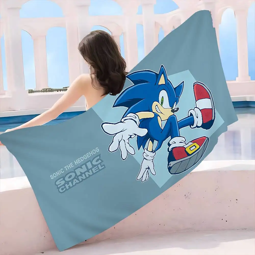 Game S-SonicS The H-HedgehogS Big Microfiber Beach Towels Quick Dry Towel Sand Beach Towels Pool Towel for Travel Swim Pool Yoga