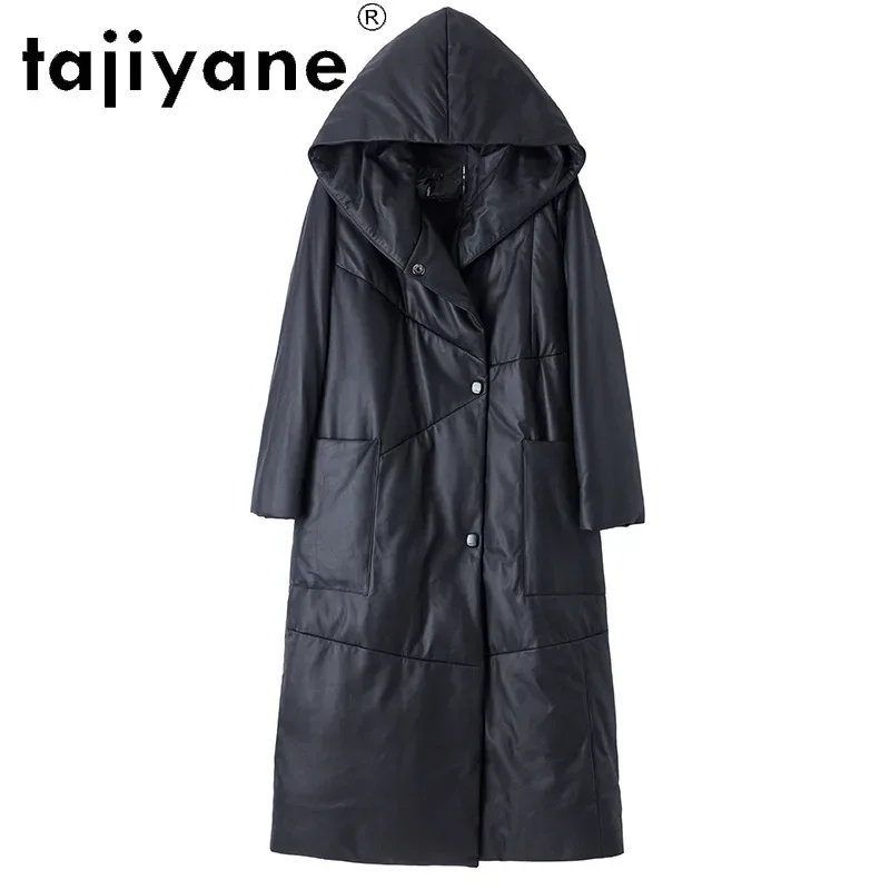 Tajiyane Winter Coats and Jackets Women Real Sheepskin Jacket Woman White Duck Down Coat Hooded Long Cloth Abrigo Mujer TN1331