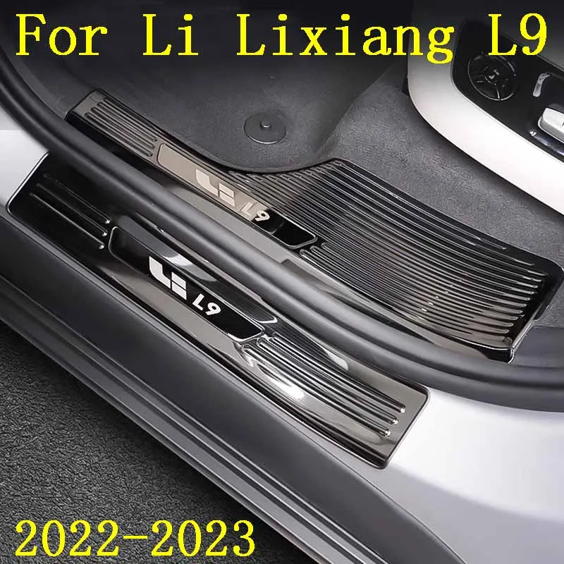 

For Li Lixiang L9 2022 2023 Car Door Sill Strip Stainless Steel Interior Door Welcome Pedal Decorative Strip Accessories