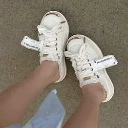 Spring New Designer Sneakers Women's 2023 Platform Shoes Fashion Splicing Casual Round Toe Thick Soled Shoes Women's White Shoes