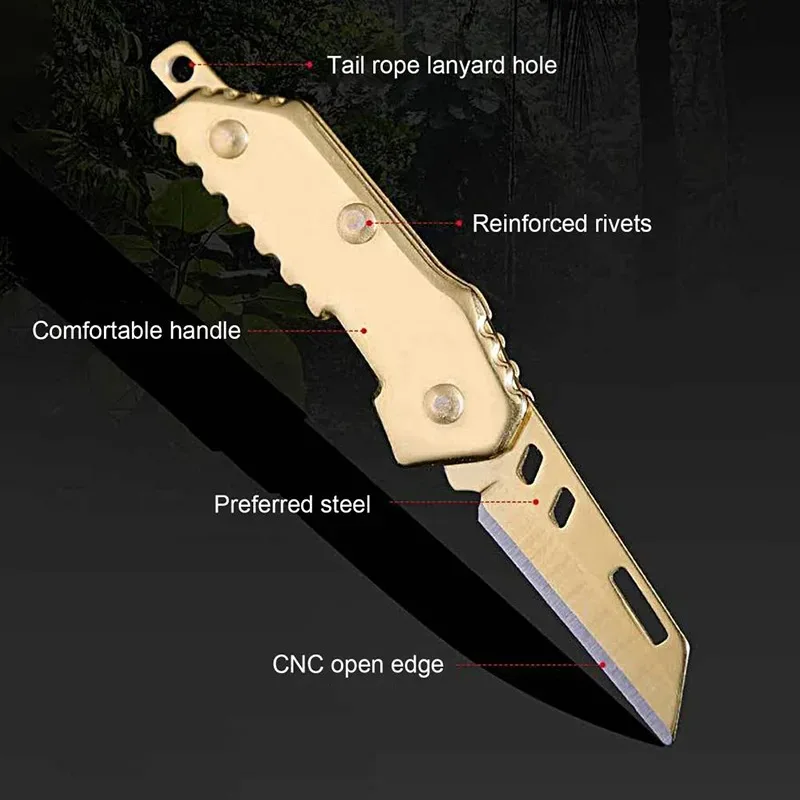 Multi Functional Mini Key Chain Small Folding Knife Camping Outdoor Self-defense Survival Tool Open Express Knife