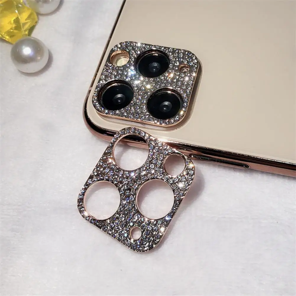 Camera Protector Screen Cover Tempered Glass Phone Film Camera Lens Shiny Rhinestone Exquisite Glitter for i13/13 mini/13 pro/13