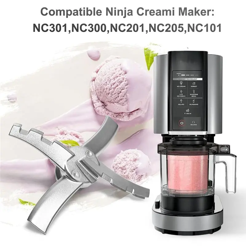 A76G Replacement Paddle Blade for Ninja Creami NC300 Series, NC301 CN305A CN301CO Ice Cream Maker, Stainless Steel Mixing