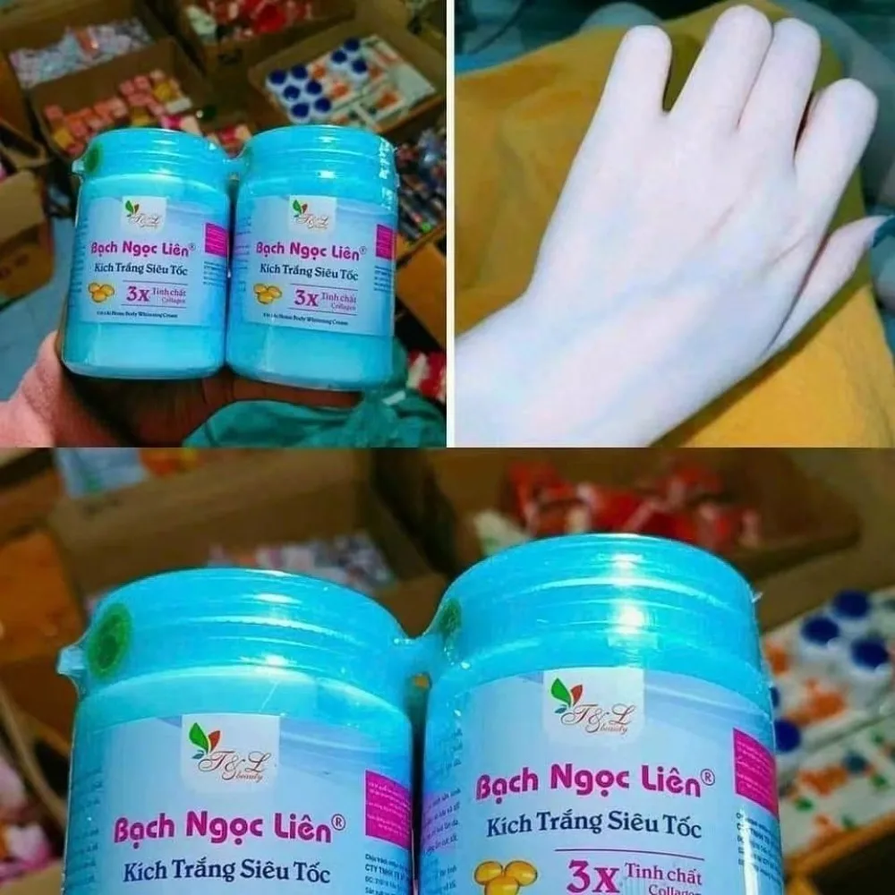 Kem Kich Trang Sieu Toc 3x Body Bach Ngoc Lien 250g Blue Yellow Pink Color Options Skin Care Cream Skin Instant Whitening Care