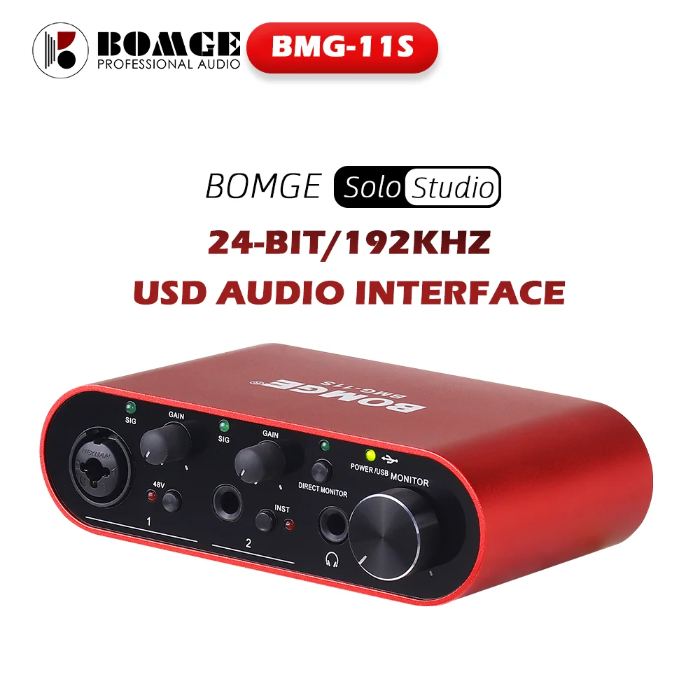 BOMGE BMG11S 3rd-generation USB high-end audio interface, suitable for guitarists and producers-hi-fi, studio quality recording