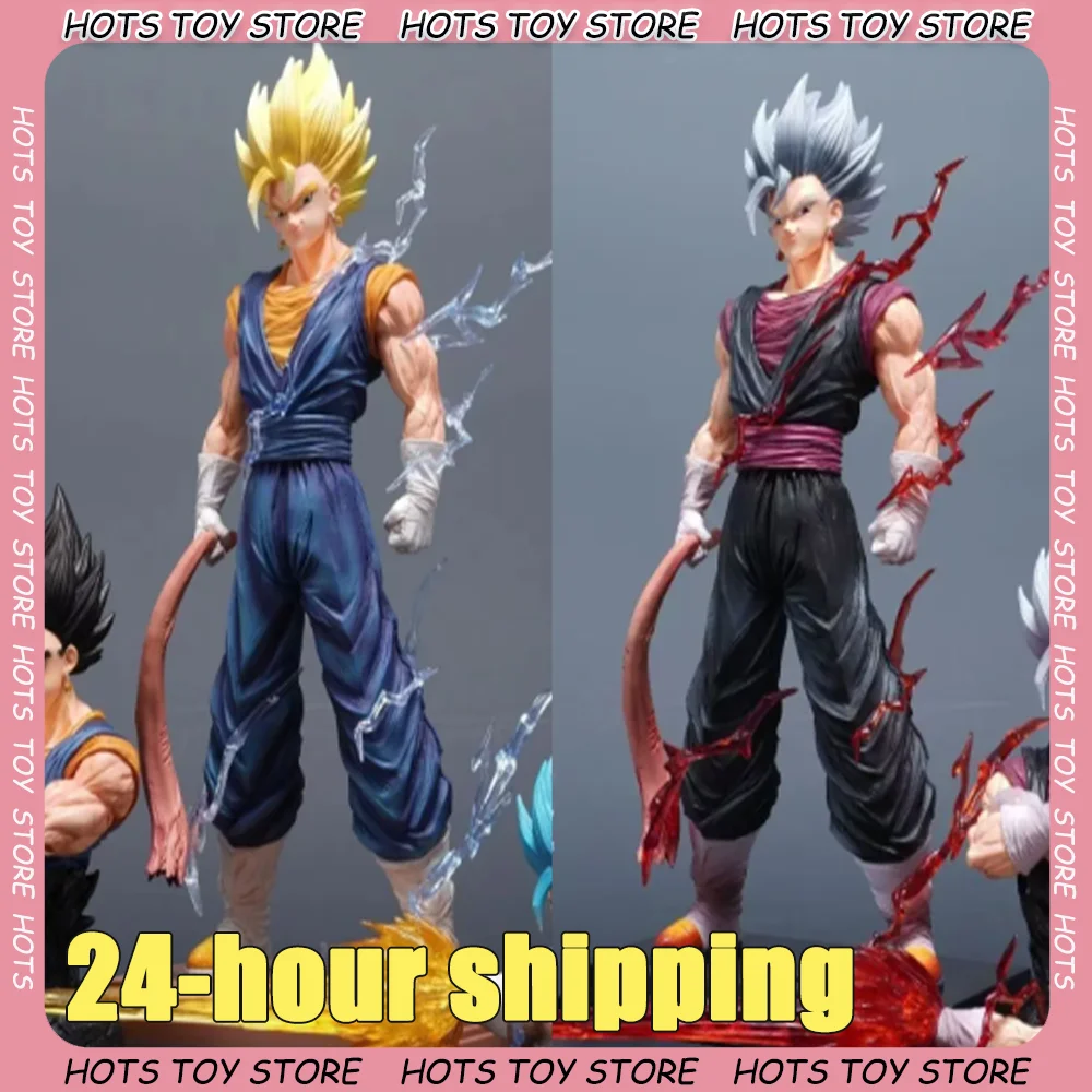 

32cm Dragon Ball Vegetto Figure Replace Arms Vegetto Blue Super Saiyan 4 Action Figure Gk Statue Collection Model Toys Gifts