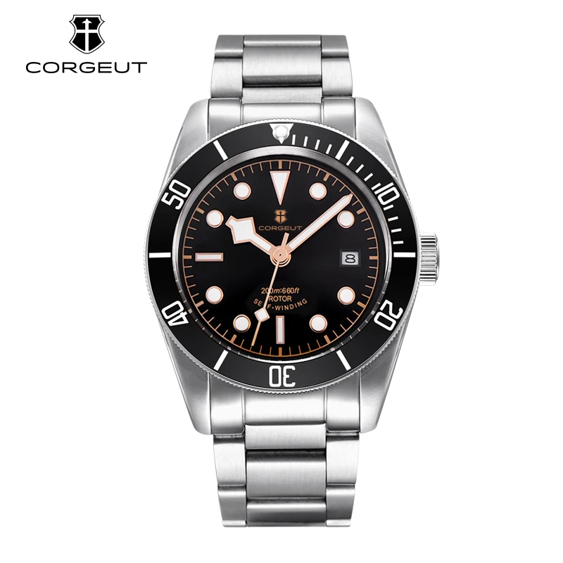 41MM Corgeut Men Mechanical Wristwatch Luxury nh35 Automatic Watches 100m waterproof Sapphire Glass Watch for Men Luminous Reloj