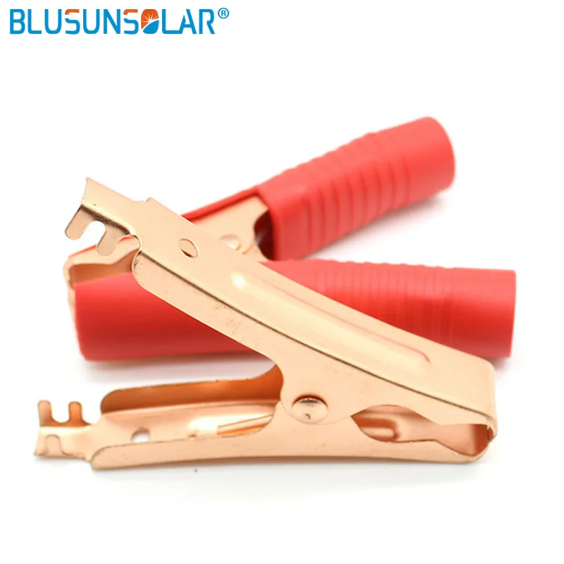Insulated Metal Copper Plated Alligator Clip Electric Big Alligator Clip  Red + Black, Test Clip Power 100A