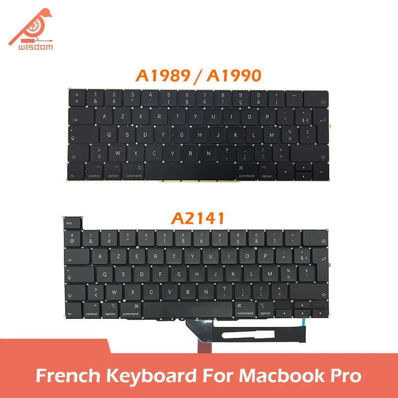 Laptop A1706 A1707 A1708 A1989 A1990 A2141 Keyboard French Layout For Macbook Pro Retina Touchbar 13