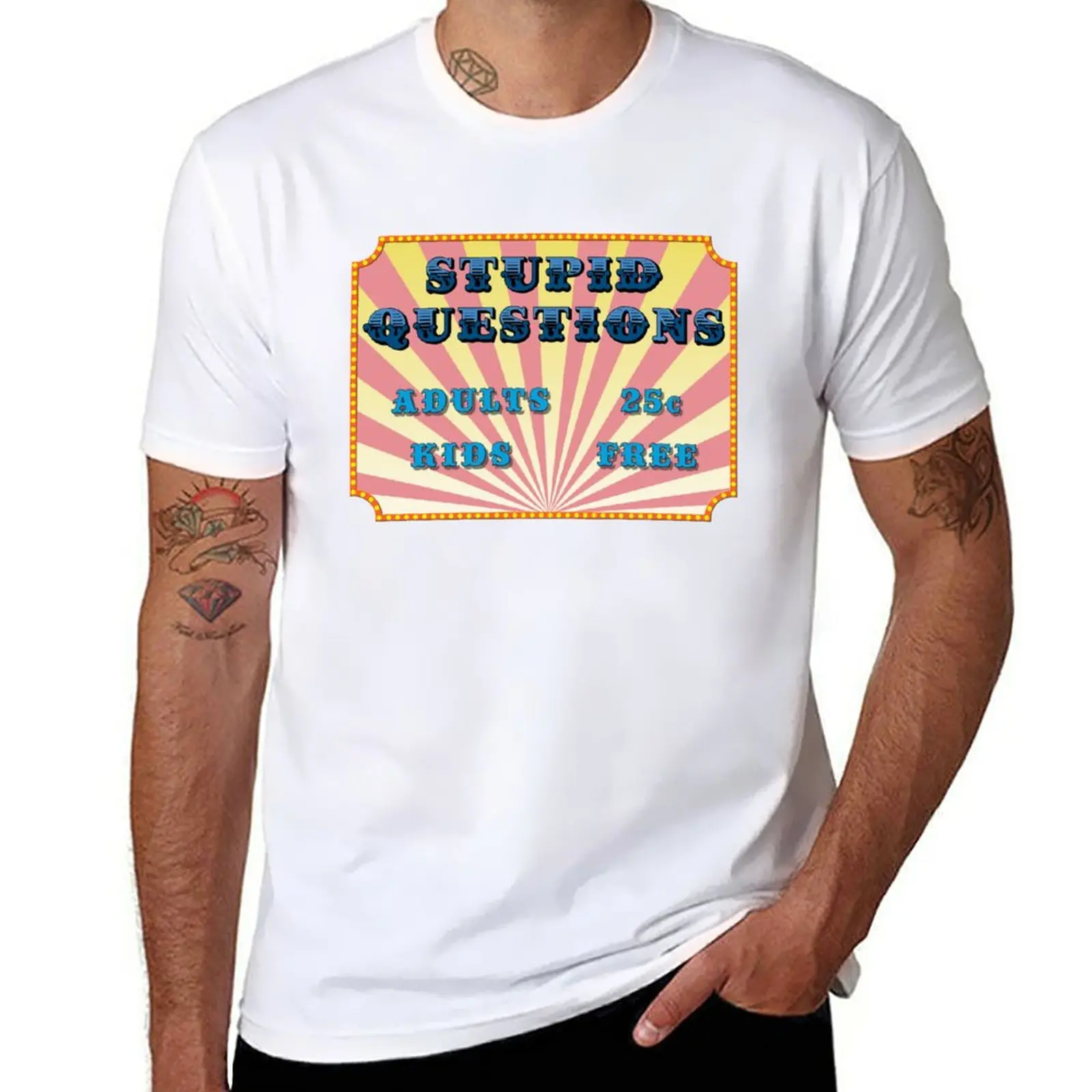 New Roll up for Stupid Questions! T-Shirt vintage clothes workout shirts for men