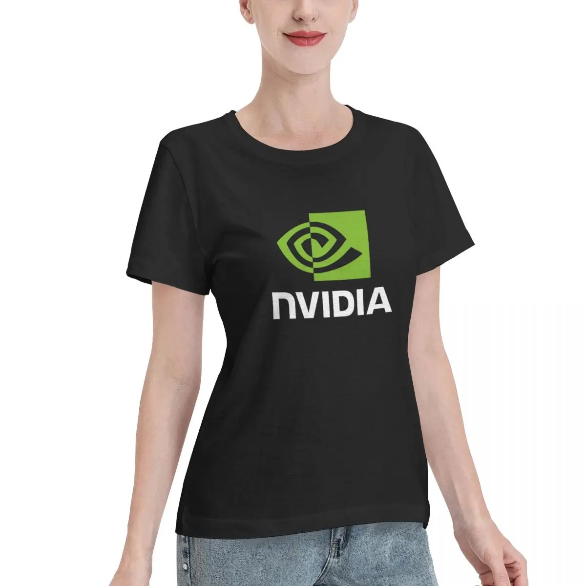 Nvidia Tee-Shirts Cotton T-shirts Women Short Sleeve O-Neck Tops