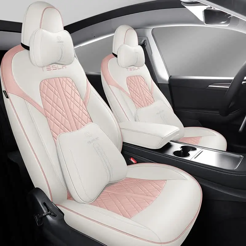 Hot Sales 7 Seater Car Seat Covers Nappa Leather tesla Electric Car Model 3 Y 2022 2023 Accessories Seat Cover