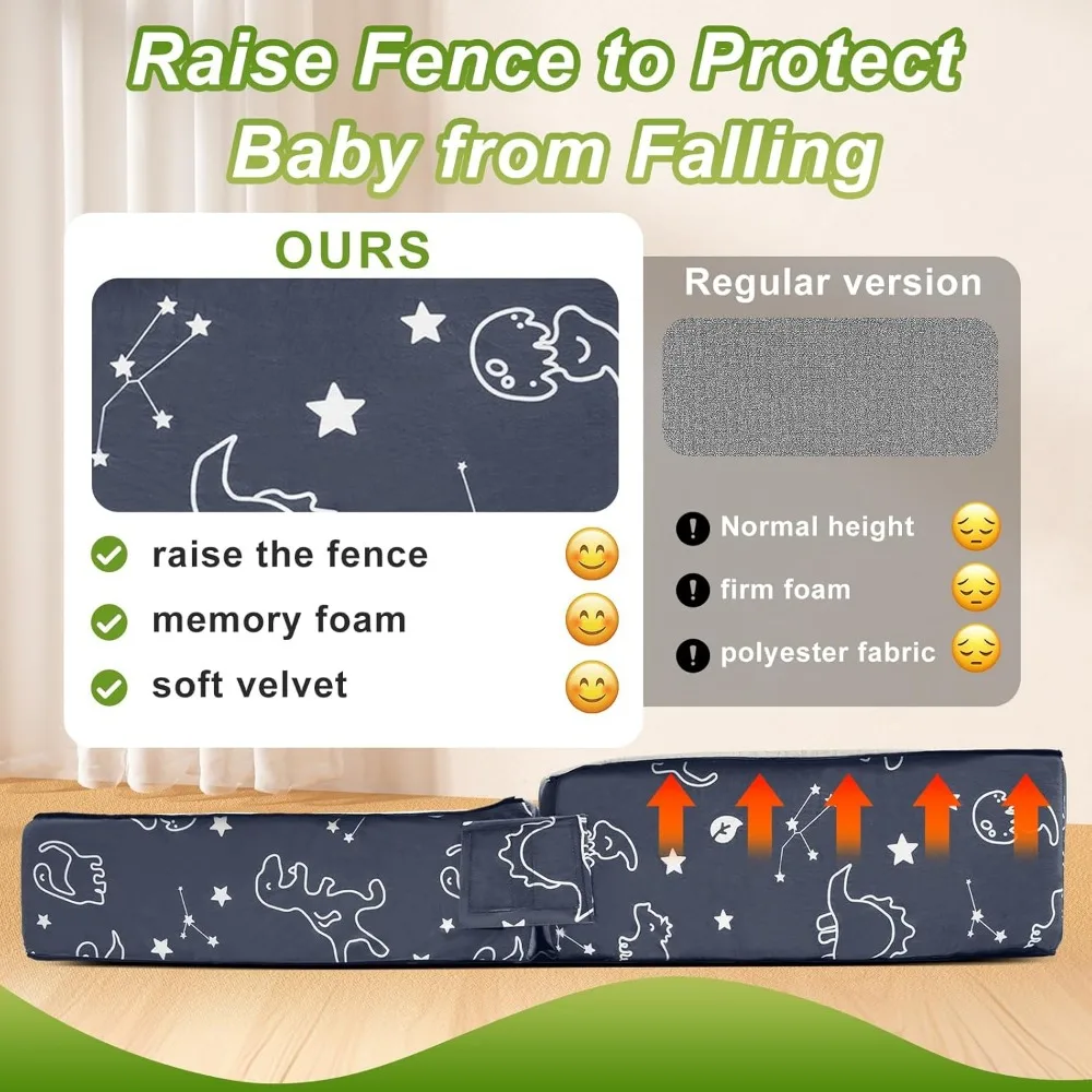 سرير سفر محمول بقدرة إسفنجية للأطفال الصغار، سرير أطفال قابل للغسل مناسب للأعمار من 1 إلى 4 سنوات من Velvet Fabri #3