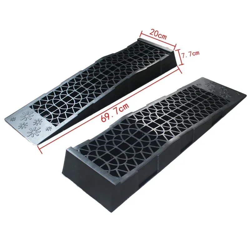 

5000KG Capacity Heavy Duty Car Ramps 70cm Plastic Portable Loading Access Ramps Lift Repair Maintenance Jack Lift Tool 2pcs/Pair