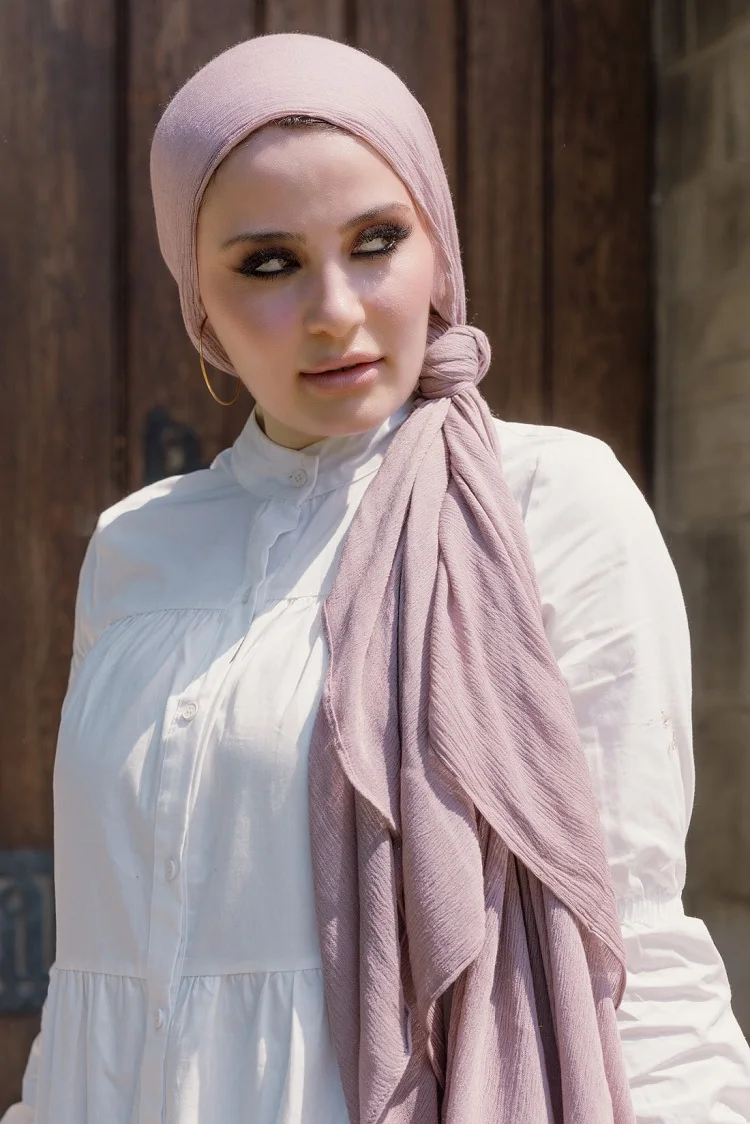 New Rayon Cotton Muslim Hijabs for Women Scarf  Plain Shawls Femme Musulman Soft Viscose Rayon Headscarf Islamic Turban Headband