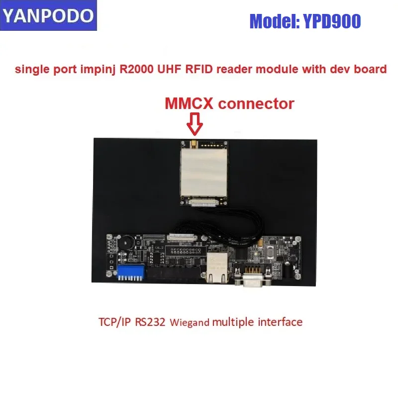 YANPODO 1ports R2000 Impinj Chip UHF RFID Reader 860-960MHz Long Range RFID Module with Development-board for Asset Management