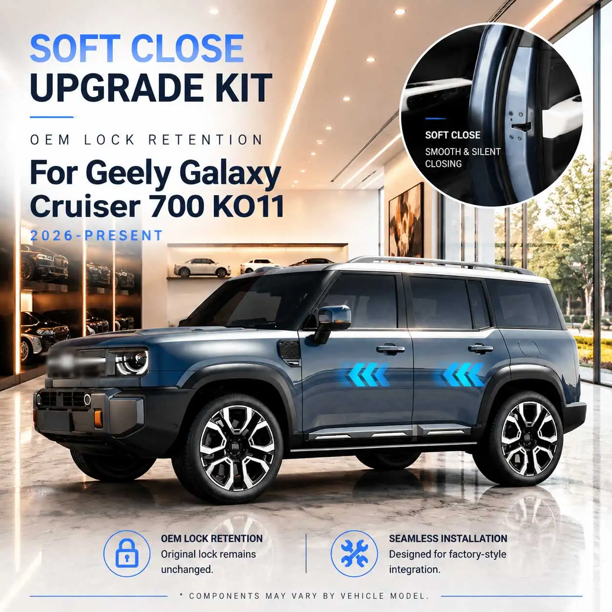 For Geely Galaxy Cruiser 700 KO11 2026-present Car Electric Suction Door Power-assisted Closing Door Soft-close Function