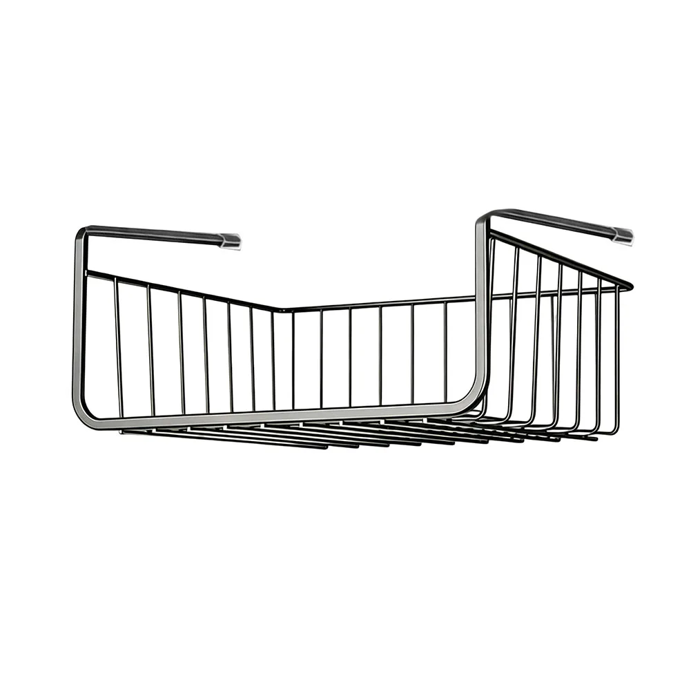 Under Shelf Basket Kitchen Hanging Basket For Daily Kitchen Activities Carbon Steel Construction Non-slip Stability Pad