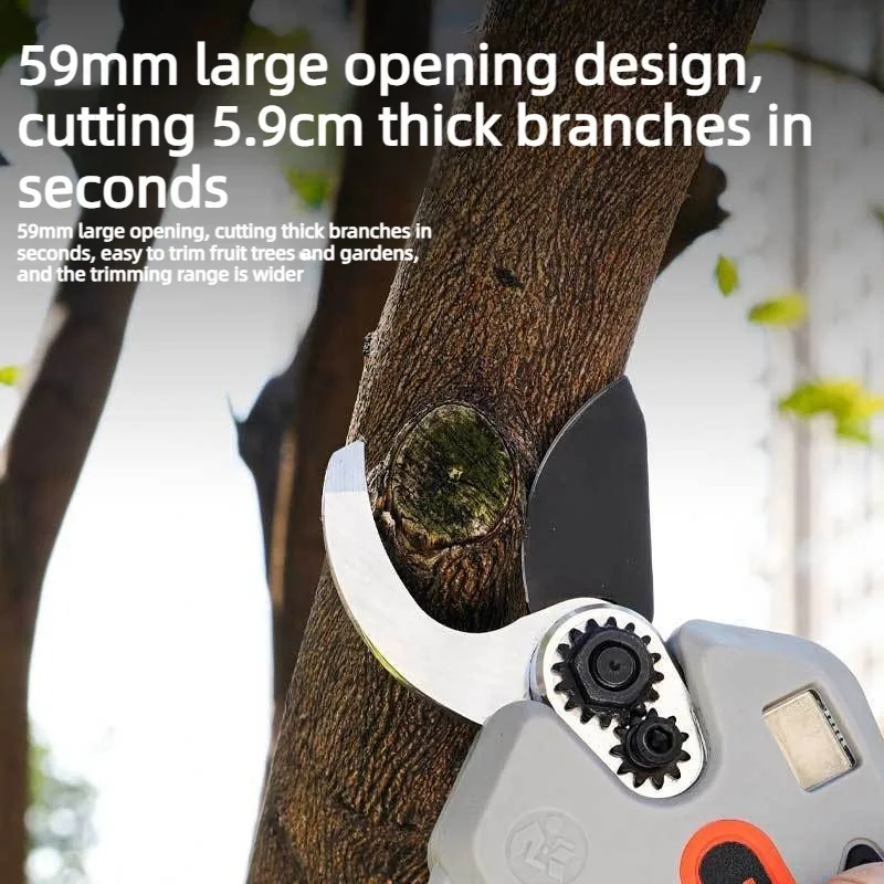 Lightweight Electric Garden Scissors Tree Branch Shears Handheld Trimmer Professional Orchard Shrub Pruning Gardening Tools