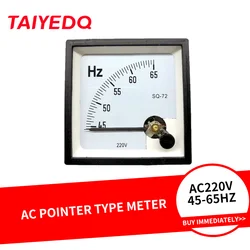 SQ-72 45-65HZ 45-55HzFrequency Analog Panel Meter AC 110V 220V 380V Square 72*72mm