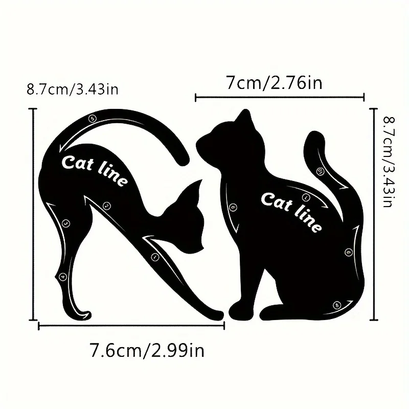 Nuovo bellissimo strumento per il trucco degli occhi grandi, eyeliner liquido nero e stencil per eyeliner per occhi di gatto, stencil per disegno di frecce per occhi, strumenti per il trucco