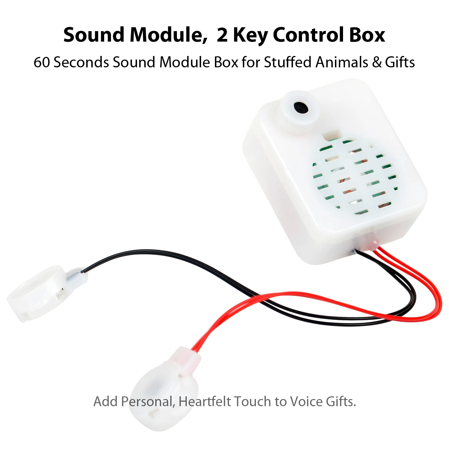 60 Seconds Recordable Voice Module Music Box Sound Recorder Sound Chip Sound Box for Stuffed Animals Plush Toy Baby Dolls Pillow