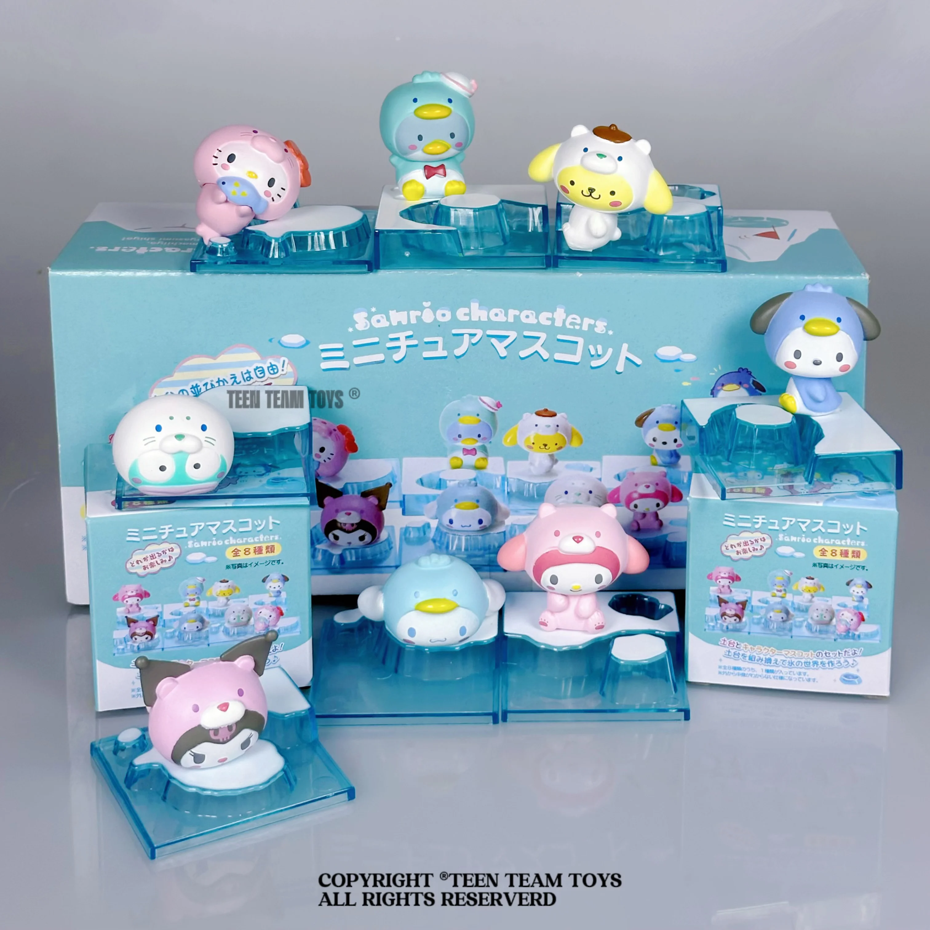 صندوق أعمى العصرية اللعب سانليو سلسلة الجليد والثلج العالم ميلودي كورومي اليدوية أنيمي الكرتون صندوق أعمى الديكور مفاجأة هدية