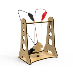 Monkey Electromagnetic Swing Assembly Model Children's Scientific Experiment Equipment Set Diy Electromagnetic Induction