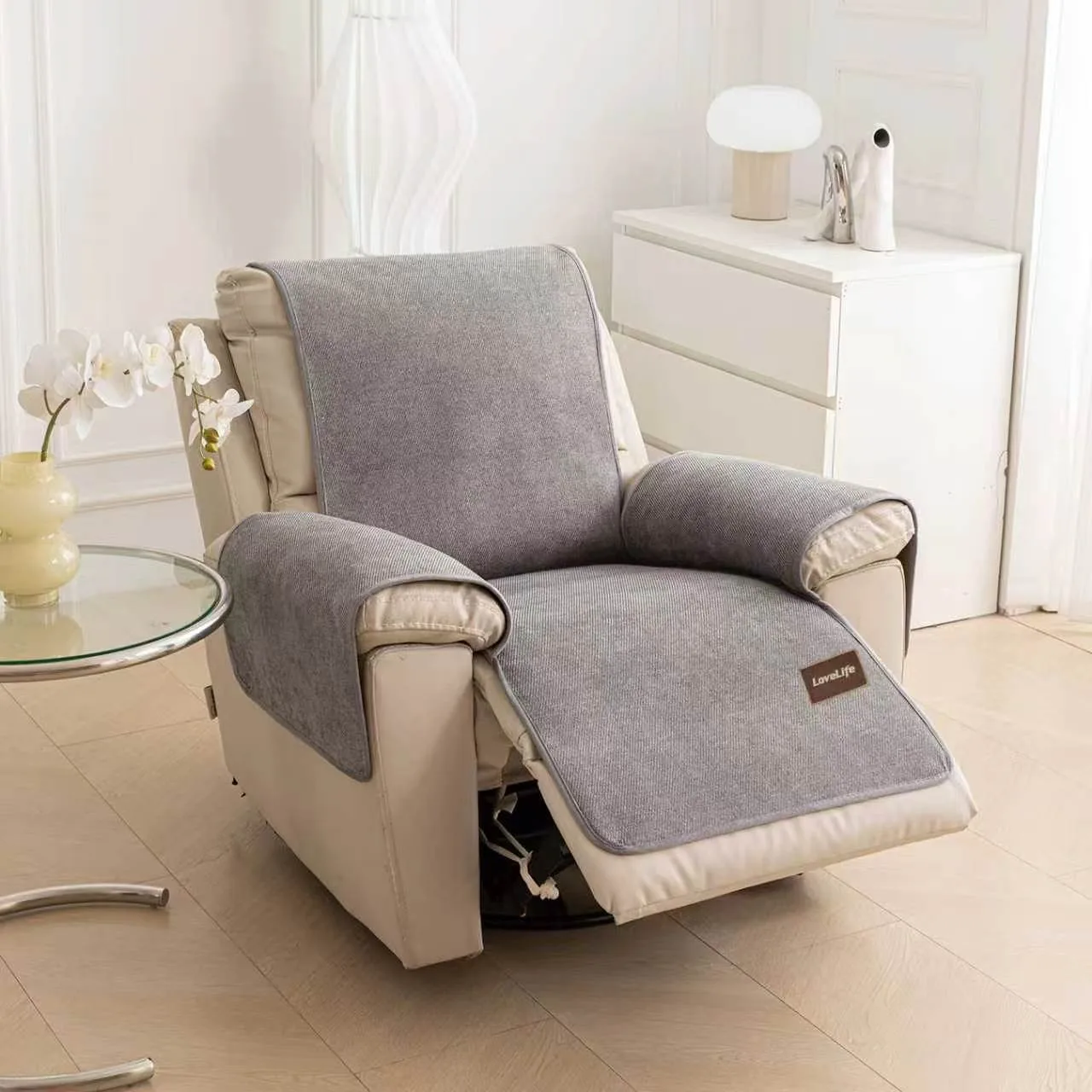 Single-seater First-class Non-slip Seat Cushion; All-season Functional Sofa Cover and Leather Sofa Cushion for The Living Room