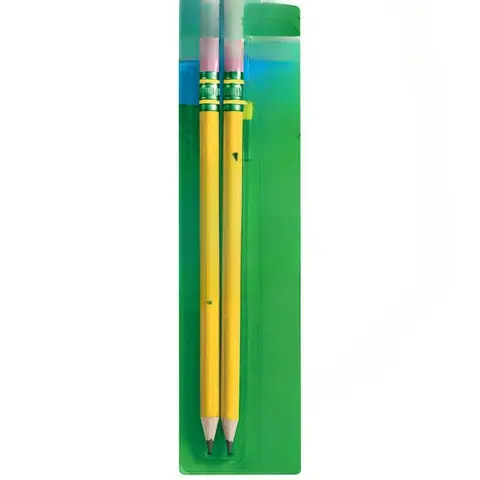 My First Pencils, Presharpened, #2 HB .4mm Lead, Yellow, 2 Count