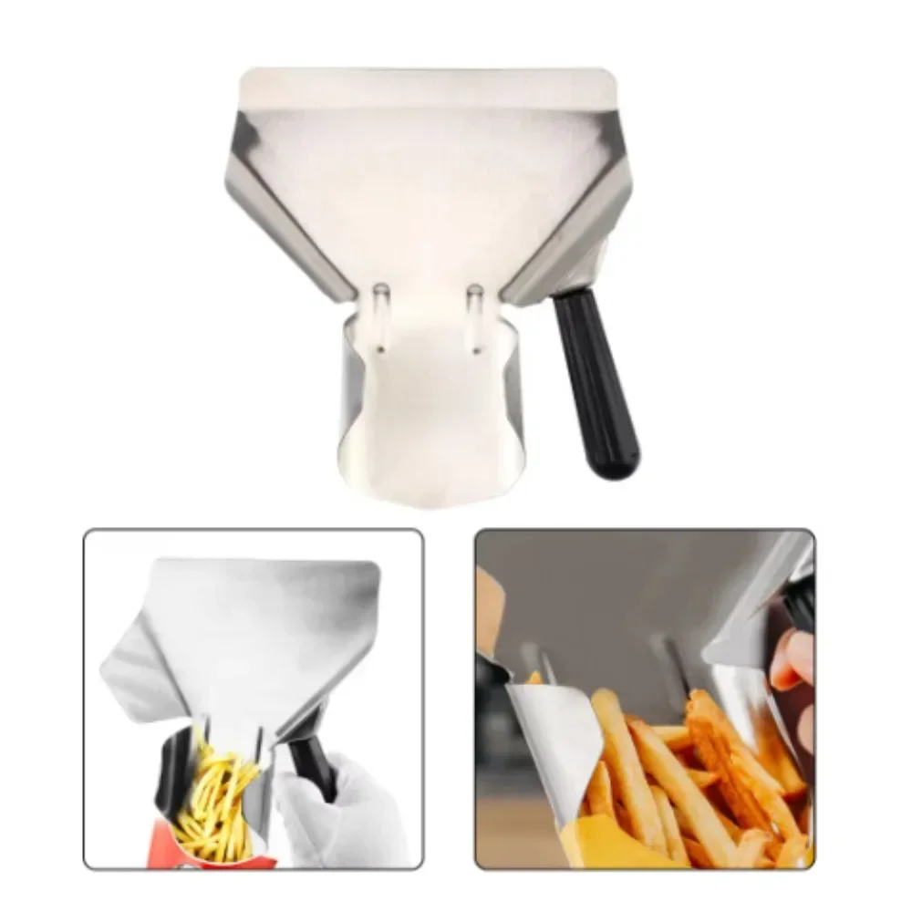 Chip Scoop Popcorn Bagger Single Handles Kitchen French Fries Shovel Fry Scoop Food Grade Kitchen Tools Shovel Fries Packaging