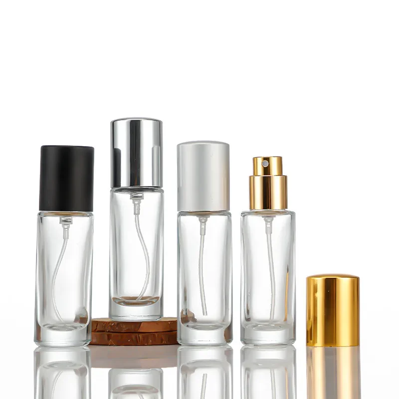 20 PCS 10 ML Clear Round Thick Glass Perfume Bottle Empty Perfume Oil Bottle Sample Container High Grade Portable Spray Bottle
