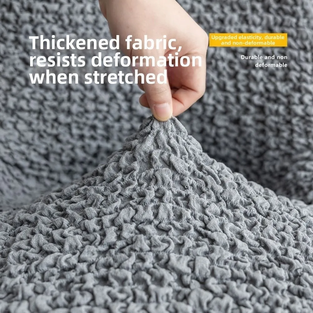 لمط غطاء كرسي مرن التجاعيد النسيج تنفس غطاء مقعد كرسي المضادة للانزلاق مقاومة للحيوانات الأليفة 40-55 سنتيمتر ، 40-53 سنتيمتر المطبخ #6