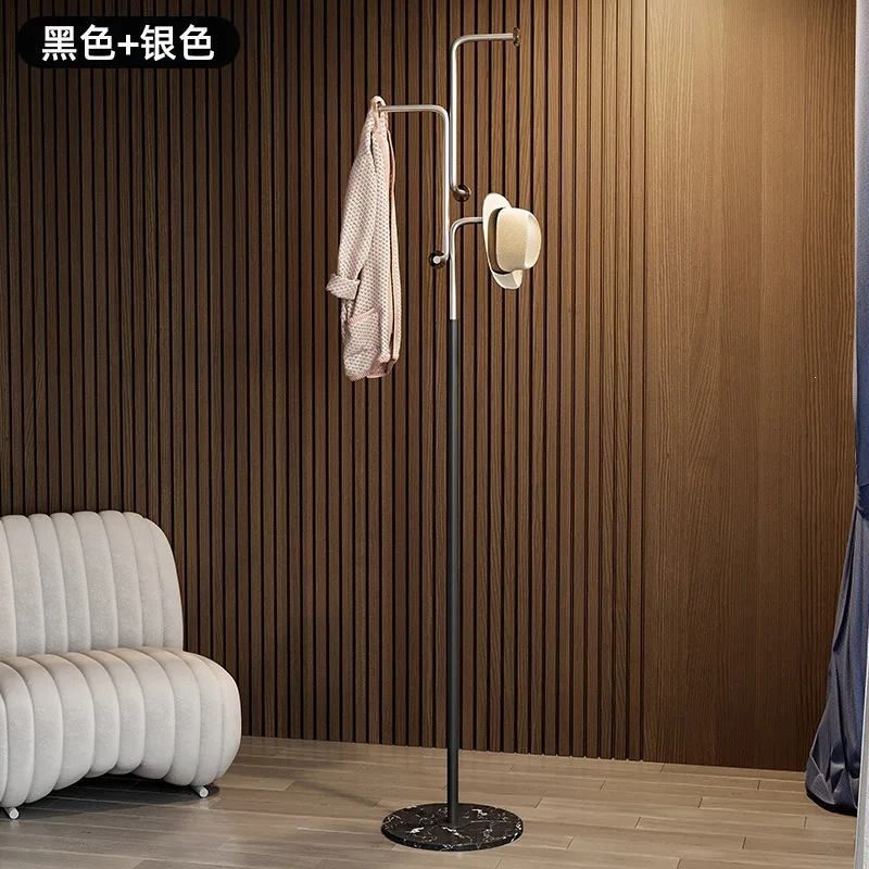 HYS Coat Rack Home Living Room Bedroom Floor-to-ceiling Clothes Rack Multifunctional Light Luxury
